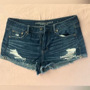 American Eagle distressed jean shorts